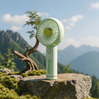 Portable Leaf-Shaped Mini Fan Rechargeable Quiet Operation Compact Lightweight
