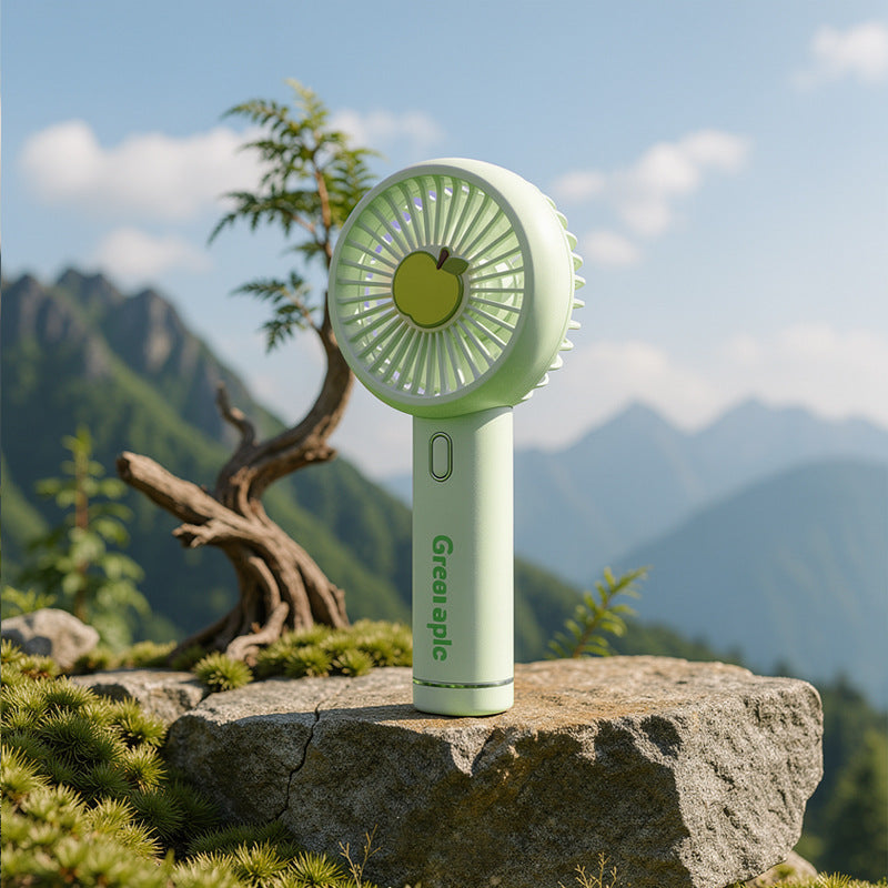 Portable Leaf-Shaped Mini Fan Rechargeable Quiet Operation Compact Lightweight
