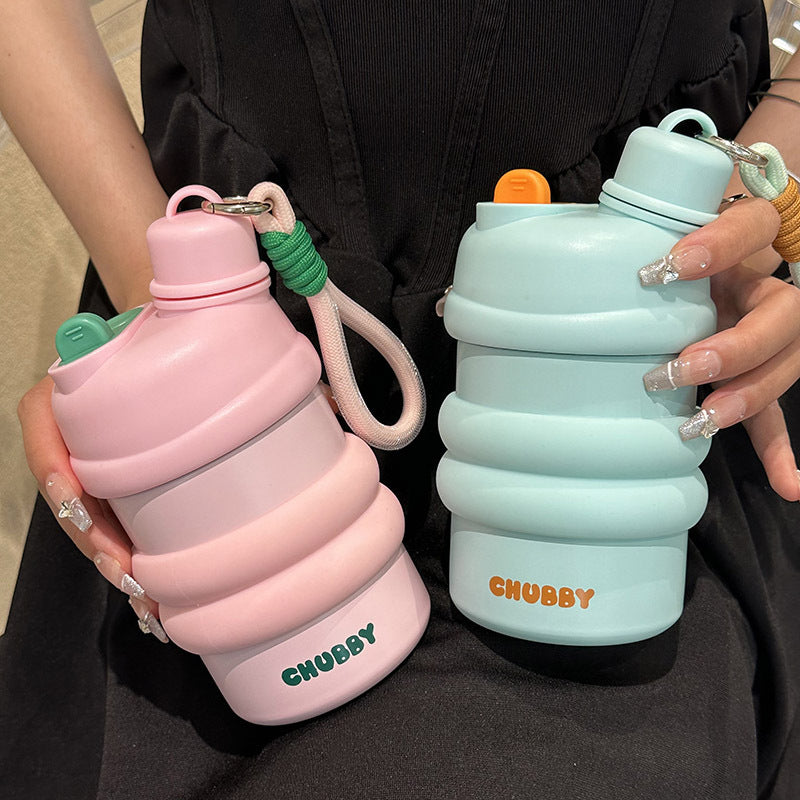 Women’s BPA-Free Plastic Water Bottle with Non-Slip Grip and Carry Loop Multifunctional Hydration Bottle
