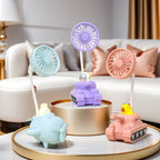 Creative Mini Fan Cute Tank Design Portable Adjustable Tilt Small Desk Fan