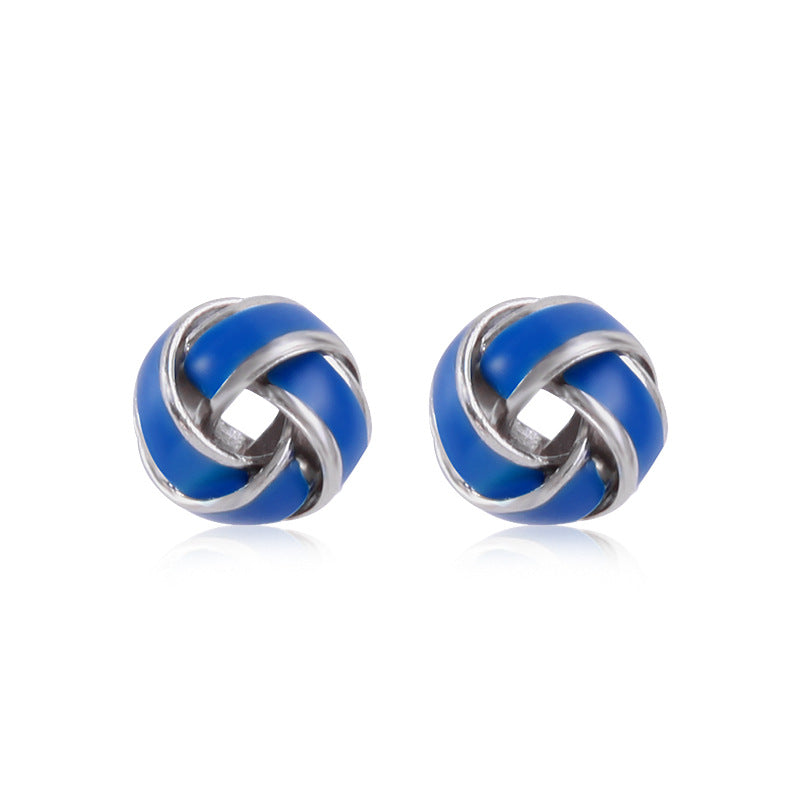 Women's Lightweight Star Earrings Enamel Flag Design Fishhook Closure Zinc Alloy