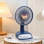 USB Desk Fan Rechargeable Portable Quiet Mini Fan with Adjustable Head and Non-Slip Base