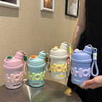 Insulated Water Bottle for Women with Ergonomic Handle and Cheerful Design BPA-Free