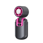 Portable USB Handheld Fan Battery Powered Lightweight with LCD Display Stepless Speed Control