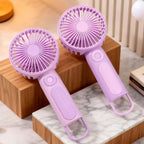 Portable Mini Fan USB Rechargeable Quiet Operation Stepless Speed Adjustable Compact Lightweight
