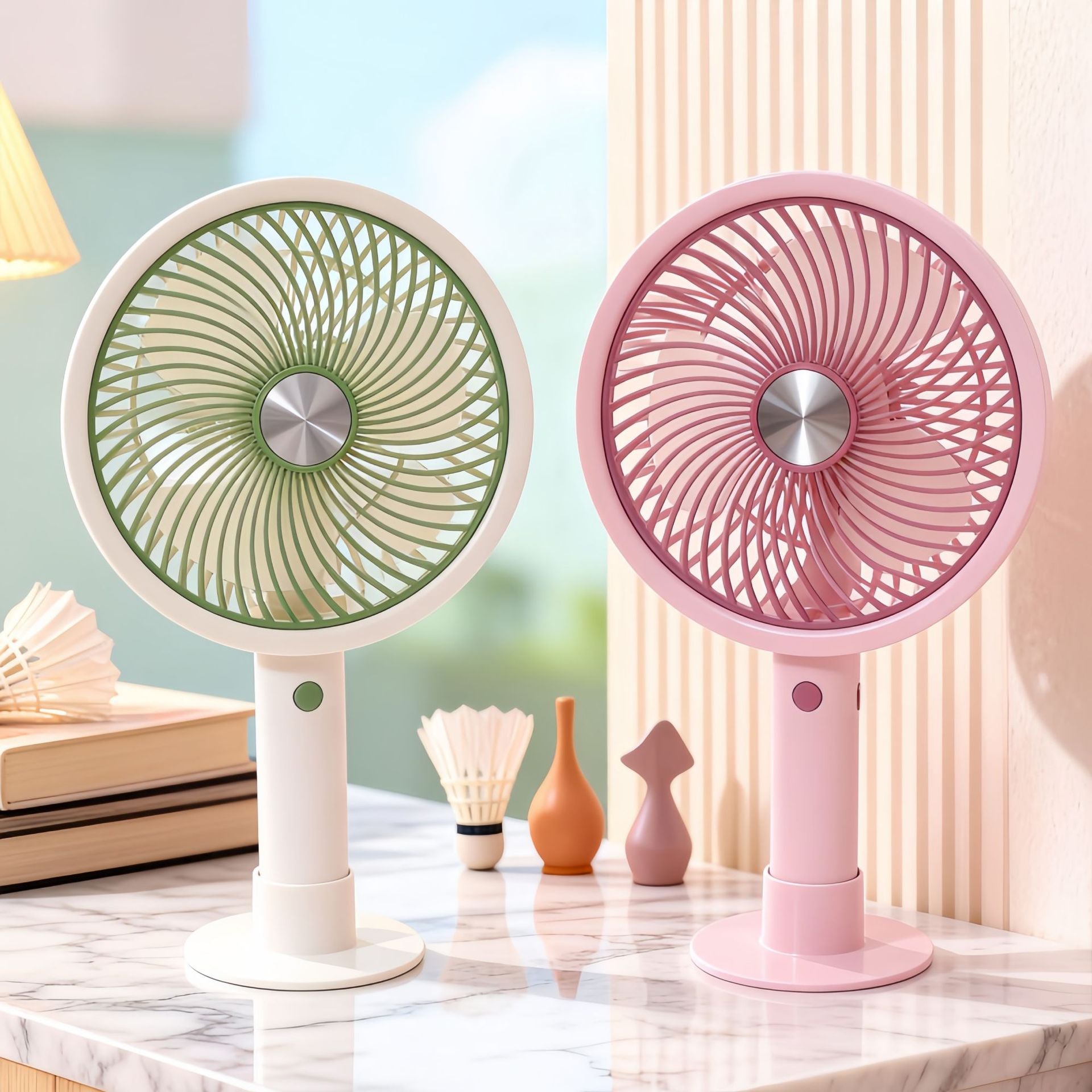 Portable Table Fan with Flexible Tilt Mechanism Compact Lightweight Cooling Fan for Home Office