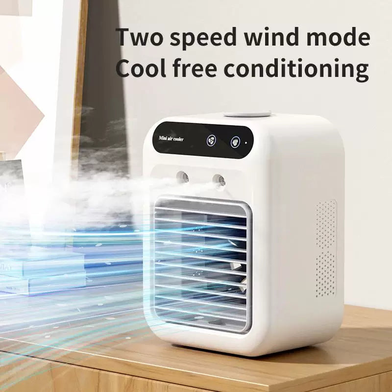 Personal Desktop Evaporative Micro Cooler USB Powered Top-Fill Ice Reservoir Adjustable Air Vents