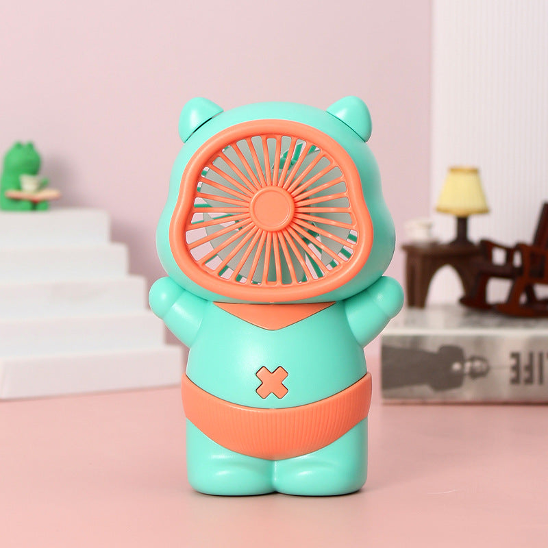 Portable Mini Fan Bear Design Lightweight Personal Handheld Fan