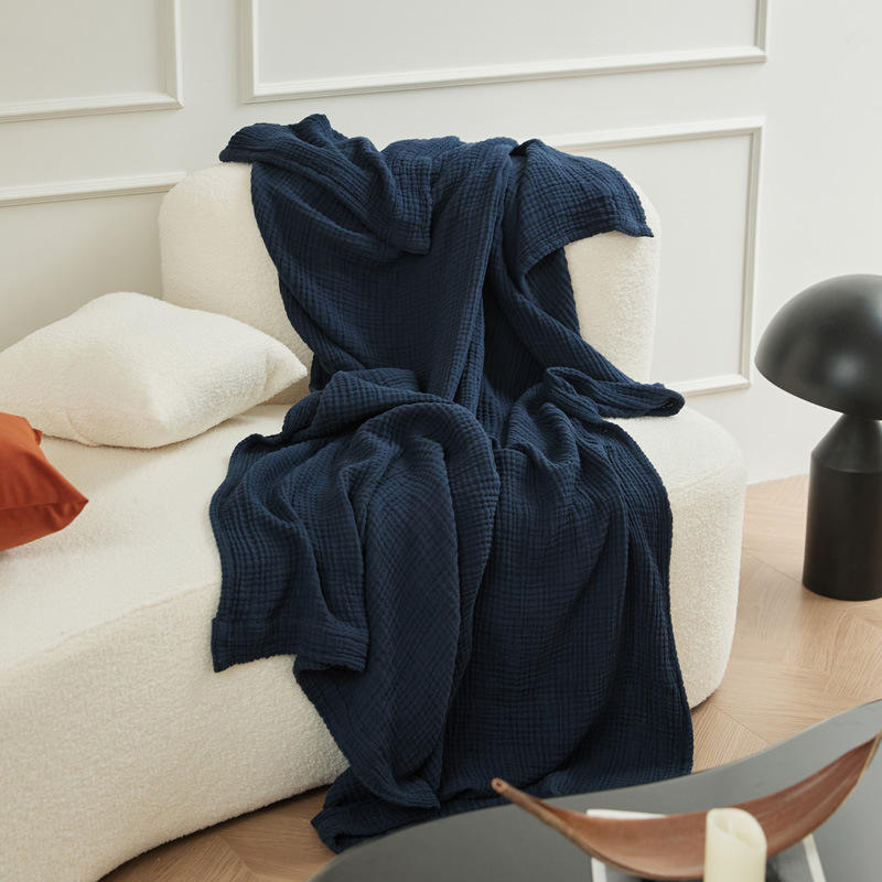 Bowlift Waffle Texture Blanket Soft Breathable Throw for Bed and Sofa