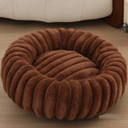 Cozy Pet Bed Soft Fluffy Fabric Raised Edge Non-Slip Bottom for Dogs and Cats