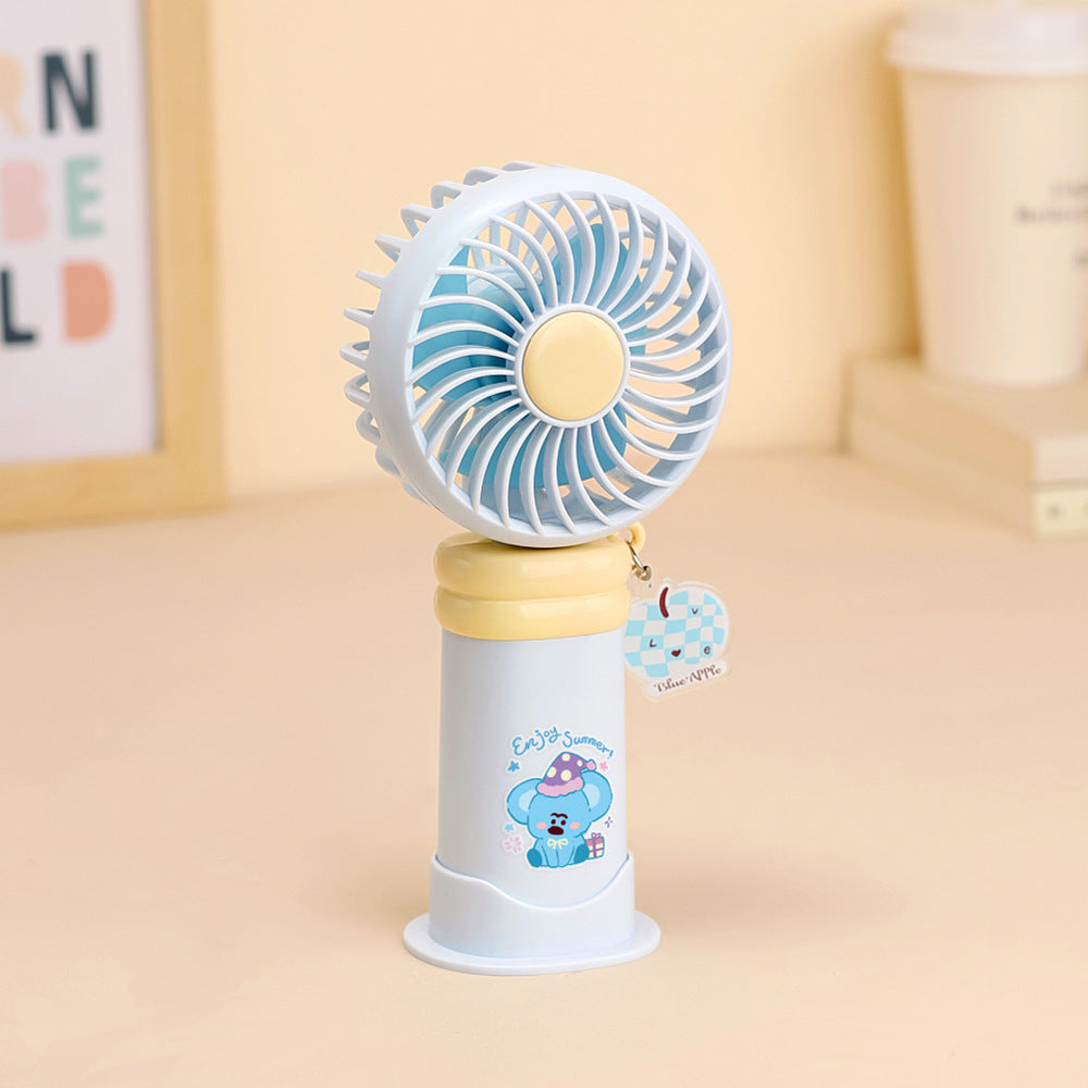 Rechargeable Portable Fan Cartoon-Themed USB Desk Fan Quiet Operation