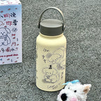 Women’s Insulated Stainless Steel Water Bottle with Cat Design Lightweight and Portable