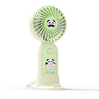 Portable Mini Fan USB Rechargeable Cute Panda Design Lightweight Compact