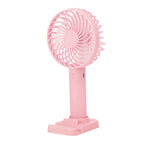 Portable Rechargeable USB Fan with Foldable Stand Compact Battery-Operated Desk and Hand Fan