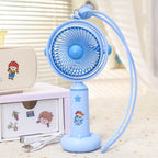 Portable Mini Fan USB Rechargeable with Flexible Neck and Mounts Lightweight Personal Cooling Fan