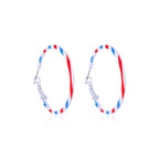 Women's Lightweight Star Earrings Enamel Flag Design Fishhook Closure Zinc Alloy