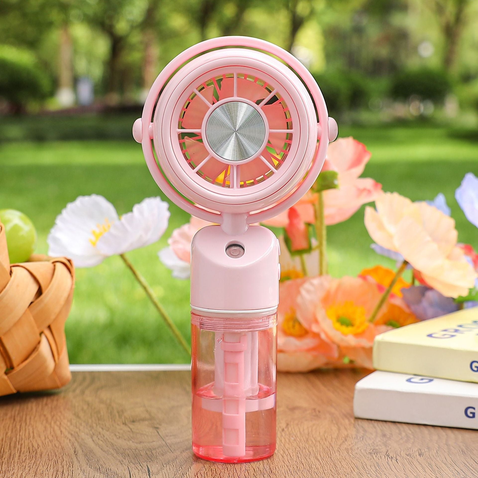 Mist Cooling Handheld Fan Rechargeable Portable Personal Fan with Misting Function