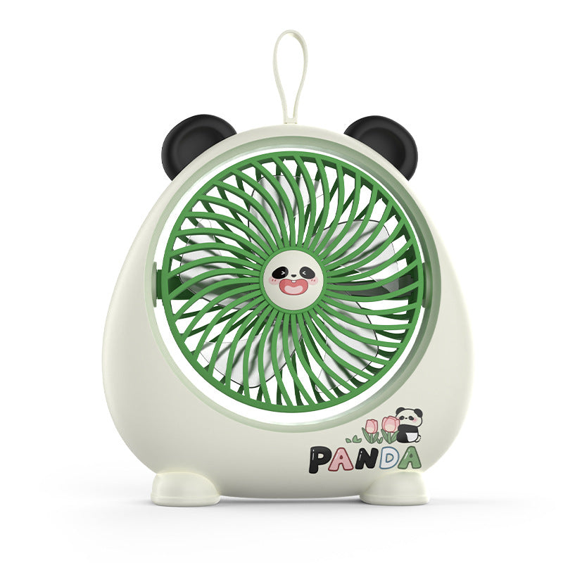 Portable USB Rechargeable Hand Fan Panda Design Lightweight Quiet Operation