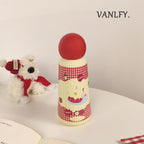 Insulated Water Bottle Double Wall Leak-Proof Lid Fruity Design Lightweight Reusable
