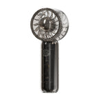 Portable Handheld Fan Powerful Wind Cooling Ergonomic Design Transparent Case