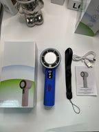 Portable Turbo Hand Fan with Digital Control USB Rechargeable Lightweight Ergonomic Design