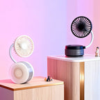 Portable Table Fan with Flexible Tilt Adjustable Air Circulation Lightweight Compact Design