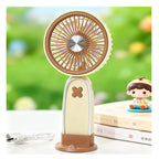 Portable Mini Fan USB Rechargeable Ergonomic Design Lightweight Compact for Women