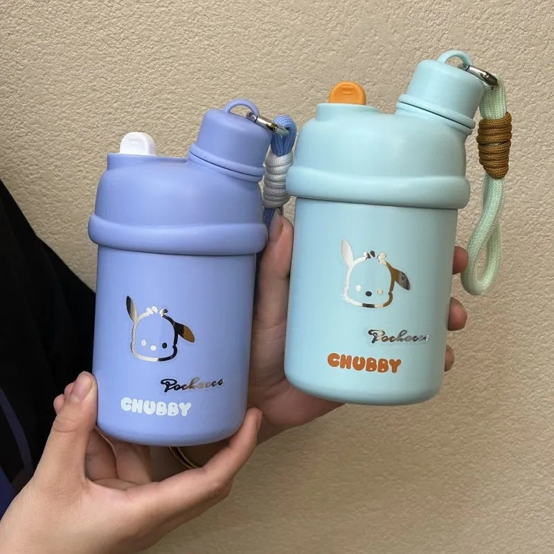 Women's Insulated Water Bottle BPA-Free Plastic Leakproof Screw Cap Animal Design
