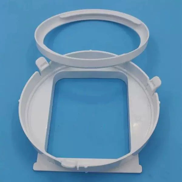 Universal Window Fan Adapter Panel with Circular Exhaust Collar Quick Release Flange for Portable Air Conditioners