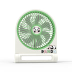 Portable Mini Fan USB Rechargeable Cute Panda Design Compact Personal Cooler
