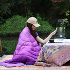 Unisex Travel Blanket Thermal Insulating Filling Lightweight Water-Repellent Portable