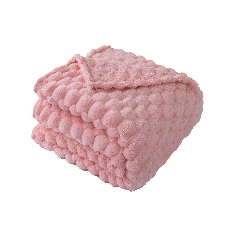 Soft Plush Blanket for Women with Detailed Ribbed Texture Cozy Warm Throw Blanket