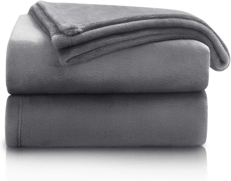 Cozy Plush Reversible Blanket Soft Warm Throw for Sofa Bedroom Indoor Outdoor Use