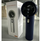 Portable High-Speed Fan with Built-in Battery and LCD Display for Travel and Home Use