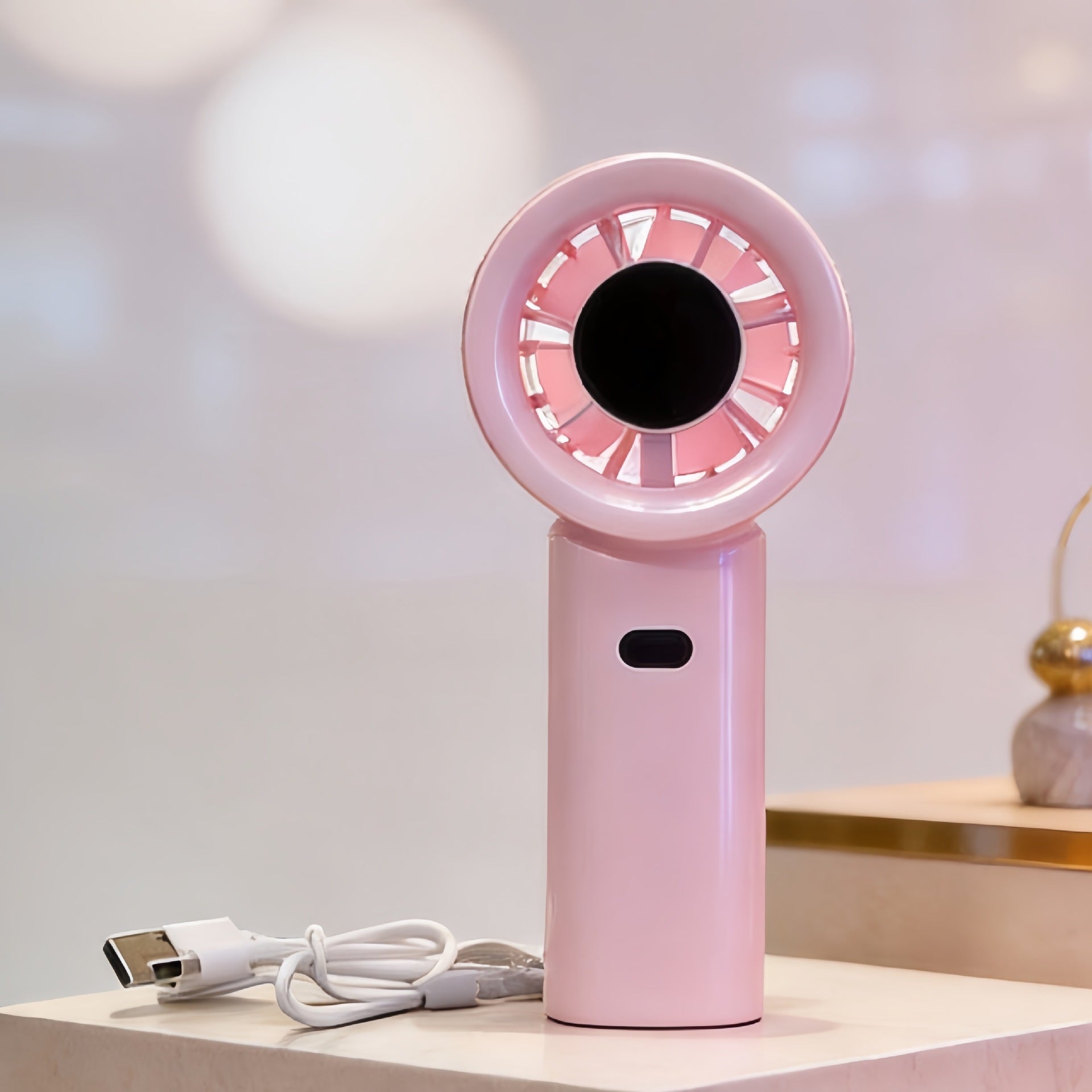 Portable USB Hand Fan for Women with Ergonomic Design Compact Rechargeable Personal Cooling Fan
