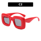 Women Rectangular Sunglasses Wide Frame UV Protection Lightweight Comfortable Fit