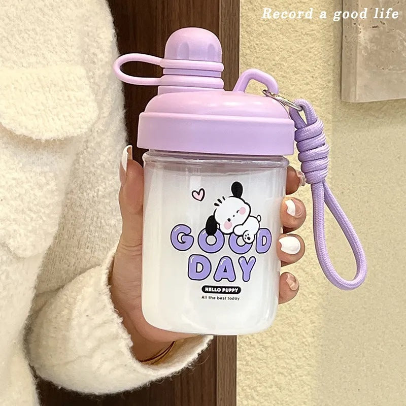 Women’s BPA-Free Water Bottle with Carrying Strap Leak-Proof Lightweight Portable