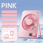 Portable Fan for Women Digital Speed Control Type-C Charging Lightweight