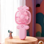 Portable Mini Hand Fan USB Rechargeable Quiet Operation Ergonomic Handle Compact Lightweight Design