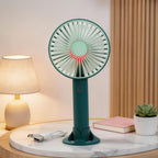 Portable Table Fan Battery Operated Compact Cordless with Multiple Speeds and LED Display