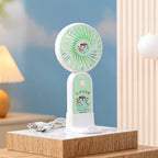 Portable USB Desk Fan Compact Lightweight Quiet Operation Fun Design for Office Home Travel