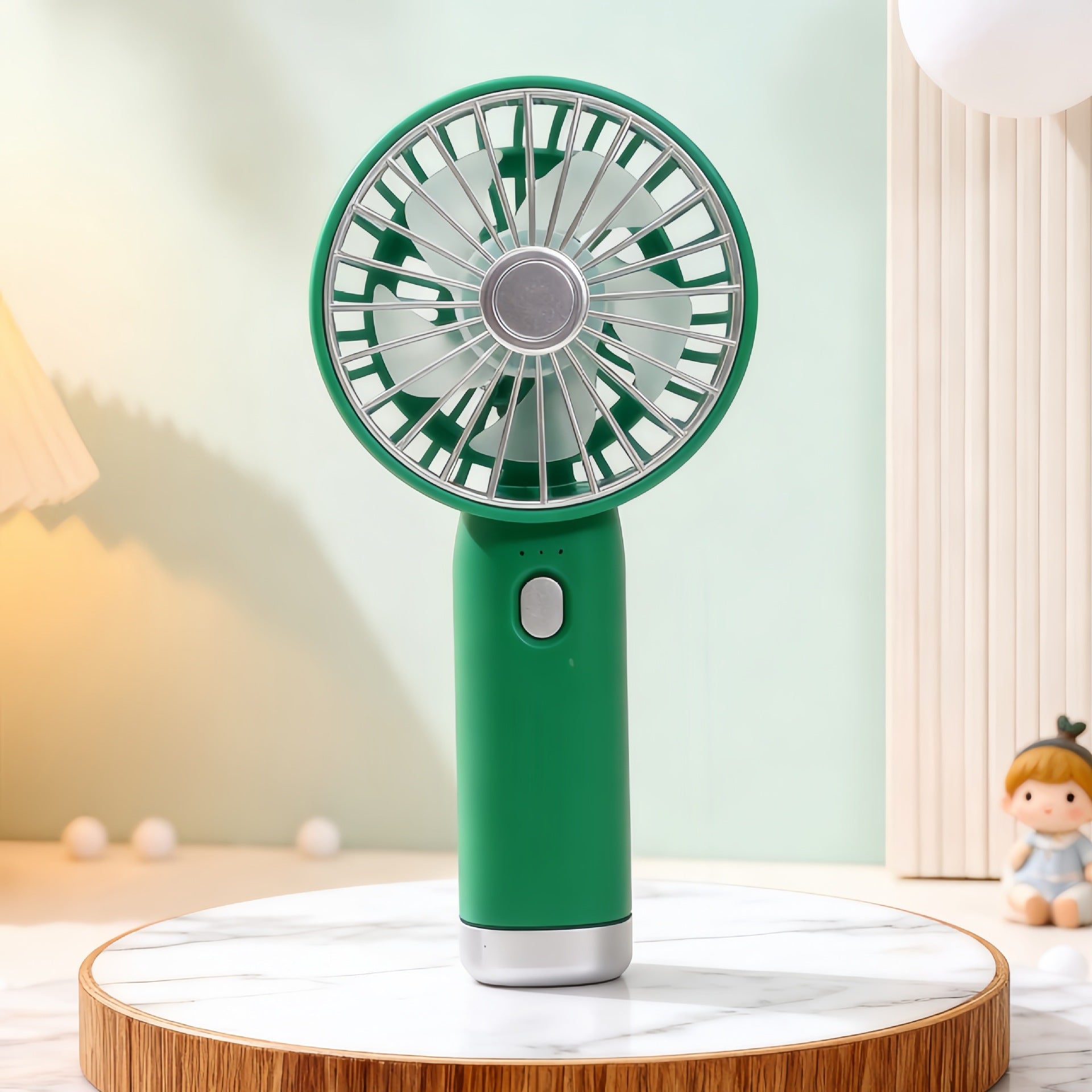 Portable Handheld Fan with Powerful Battery USB Rechargeable Ergonomic Design Lightweight