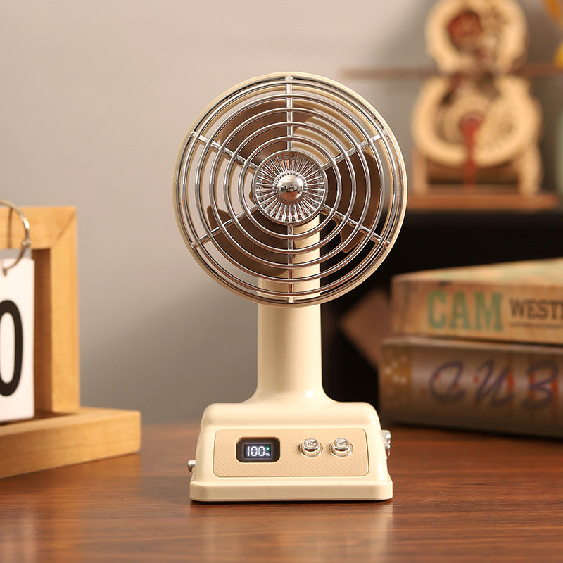 Adjustable Tabletop Personal Fan with Digital Display Quiet Operation Compact Desk Fan