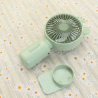 Portable USB Mini Fan with Folding Stand and LED Night Light Quiet Desk Fan