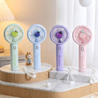 Portable USB Hand Fan for Women with Ergonomic Grip and Variable Speed Control Compact Personal Cooling