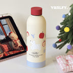 Insulated Stainless Steel Drink Bottle with Hello Kitty Design Ladies Flip-Top Leakproof