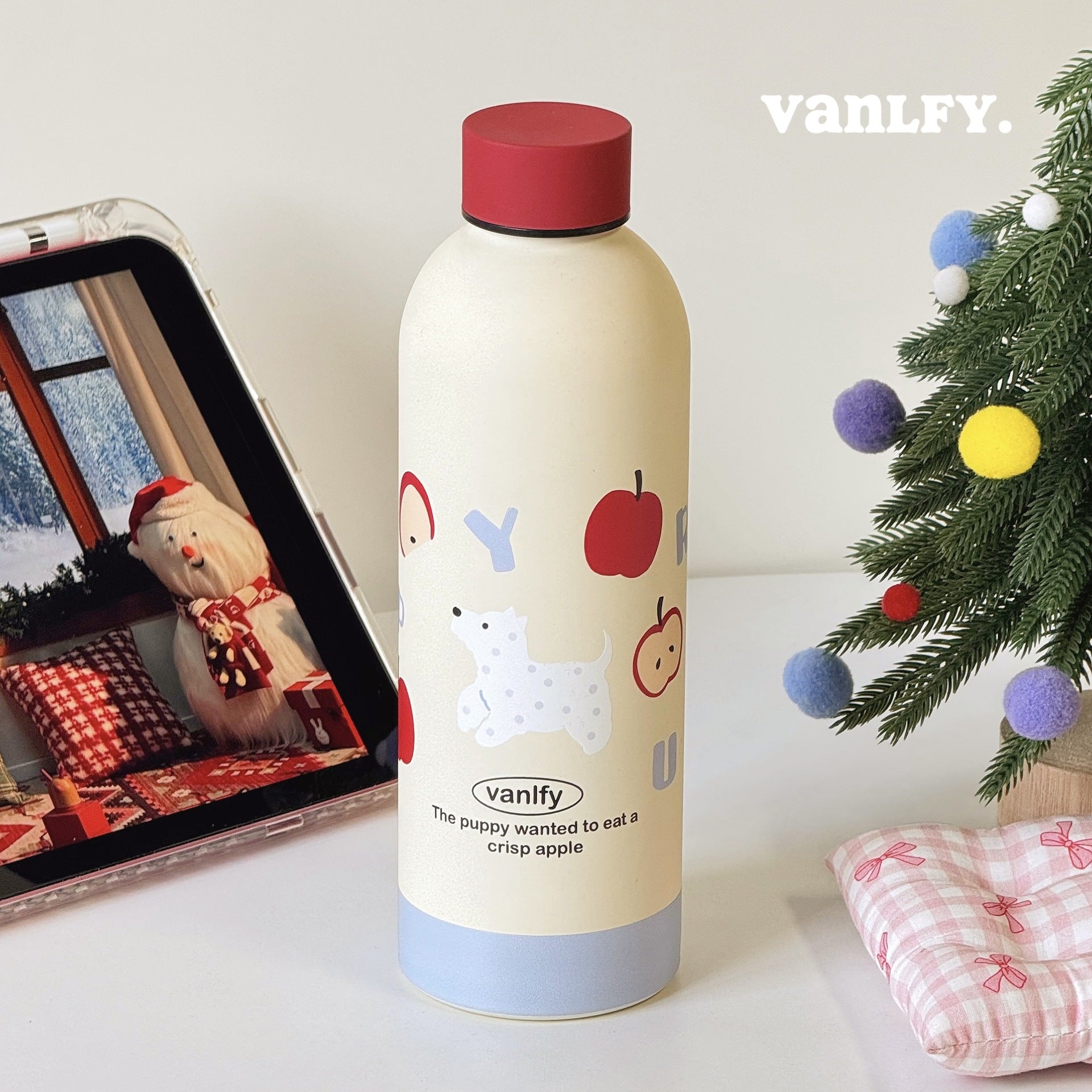 Insulated Stainless Steel Drink Bottle with Hello Kitty Design Ladies Flip-Top Leakproof