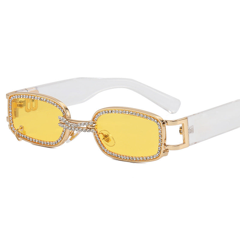 Women's Sunglasses Crystal Frame Sparkling Metallic UV Protection Stylish Fashion Eyewear