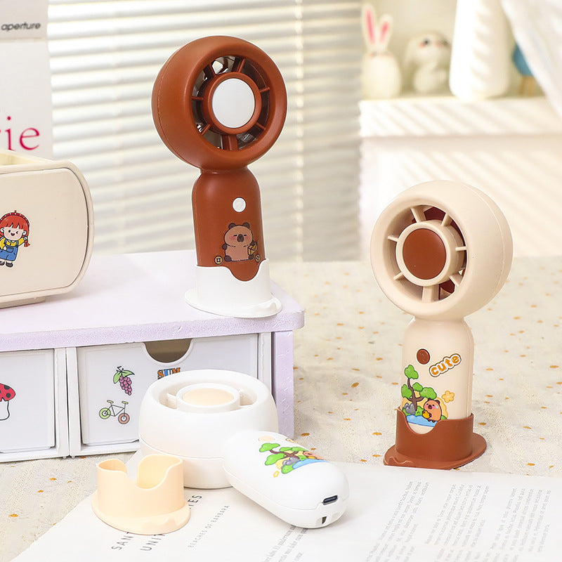 Portable Hand Fan for Women with Powerful Battery Long-Lasting Runtime Ergonomic Design Compact Size
