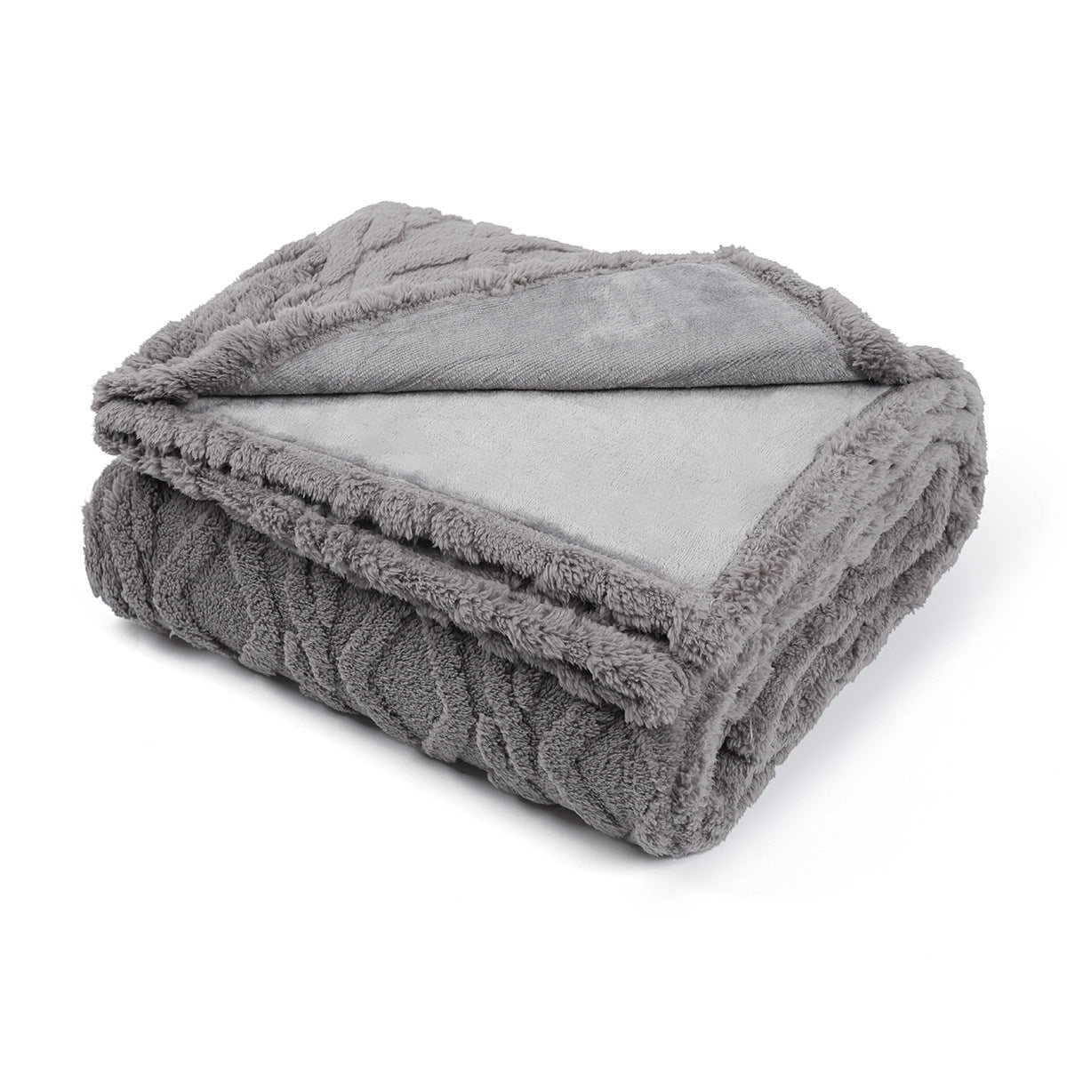 Women's Ultra-Soft Fleece Blanket Harrow Quilted Cozy Throw Blanket Large Size